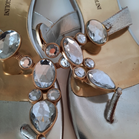 Silver gem sandals - size 7 - Picture 2 of 3